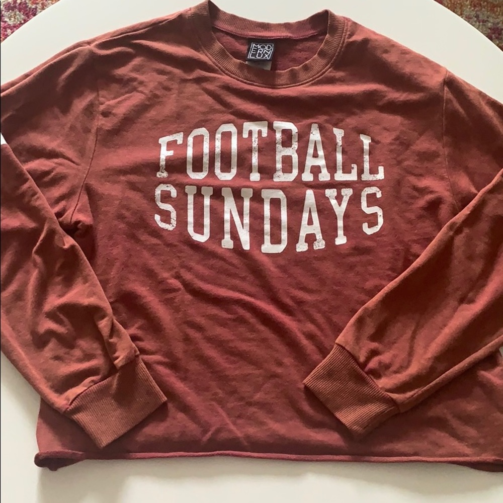 Football Sundays Long Sleeve Crop Graphic Tee